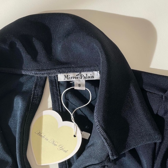 NWT Mirror Palais Button Crop Skirt -Navy - Picture 2 of 3